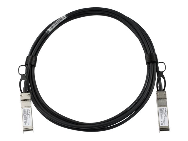 StarTech.com Juniper EX-SFP-10GE-DAC-3M Compatible 3m 10G SFP+ to SFP+ Direct Attach Cable Twinax, 10GbE SFP+ Copper DAC 10 Gbps Low Power Passive Mini GBIC/Transceiver Module DAC Cable - Lifetime Warranty (EXSFP10GEDA3) - 10GBase direct attach cable - SFP+ latched to SFP+ latched - 3 m - twinaxial - SFF-8431/SFF-8432 - passive - black
