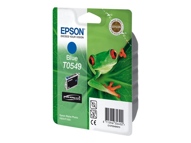 Epson T0549 - 13 ml - blue - original - blister - ink cartridge - for Stylus Photo R1800, R800