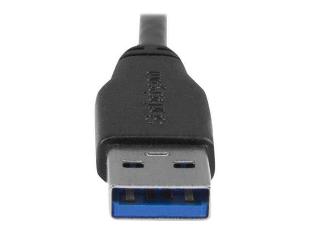 StarTech.com 0.5m 20in Slim Micro USB 3.0 Cable M/M - Right-Angle Micro-USB - USB 3.0 A to Micro B - Angled Micro USB 3.1 Gen 1 5Gbps (USB3AU50CMRS) - USB cable - Micro-USB Type B (M) to USB Type A (M) - USB 3.0 - 50 cm - molded, right-angled connector - black