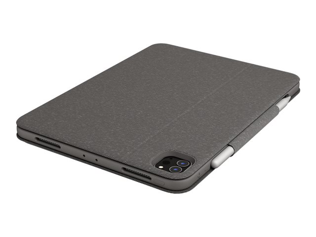 Logitech Folio Touch - Keyboard and folio case - with trackpad - backlit - Apple Smart connector - QWERTZ - Swiss - oxford grey - for Apple 10.9-inch iPad Air (4th generation, 5th generation)