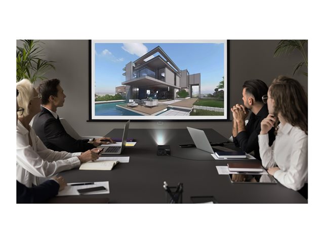 Optoma ML750i - DLP projector - LED - 3D - 700 lumens - WXGA (1280 x 800) - 16:10 - 720p - white, grey