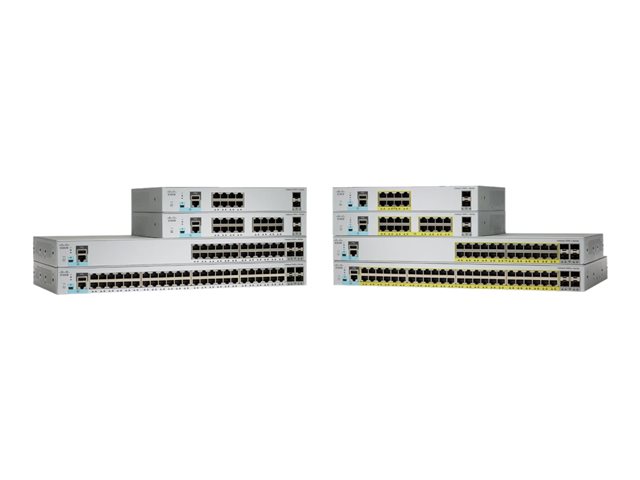 Cisco Catalyst 2960L-24PS-LL - Switch - Managed - 24 x 10/100/1000 (PoE+) + 4 x Gigabit SFP (uplink) - desktop, rack-mountable - PoE+ (195 W) - refurbished