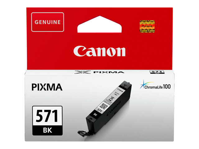 Canon CLI-571BK - 7 ml - black - original - ink tank - for PIXMA TS5051, TS5053, TS5055, TS6050, TS6051, TS6052, TS8051, TS8052, TS9050, TS9055