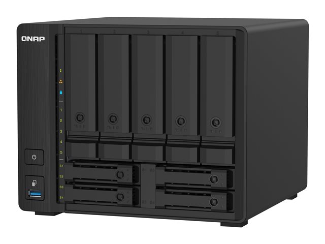 QNAP TS-932PX - NAS server - 9 bays - SATA 6Gb/s - RAID RAID 0, 1, 5, 6, 10, 50, JBOD, 5 hot spare, 6 hot spare, 60, 50 hot spare, 10 hot spare, 60 hot spare, 1 hot spare - RAM 4 GB - Gigabit Ethernet / 2.5 Gigabit Ethernet / 10 Gigabit Ethernet - iSCSI support