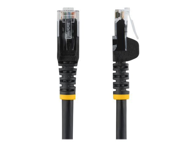 StarTech.com 2m LSZH CAT6 Ethernet Cable, 10 Gigabit Snagless RJ45 100W PoE Network Patch Cord with Strain Relief, CAT 6 10GbE UTP, Black, Individually Tested/ETL, Low Smoke Zero Halogen - Category 6 - 24AWG (N6LPATCH2MBK) - Patch cable - RJ-45 (M) t