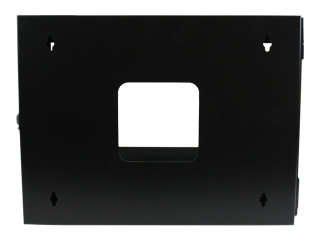 StarTech.com 6U Hinged Open Frame Wall Mount Network Rack - 4-Post 22\" Depth Swing Out Computer Equipment Rack - 110lbs capacity (RK619WALLOH) - Rack - wall mountable - black - 6U - 22\"