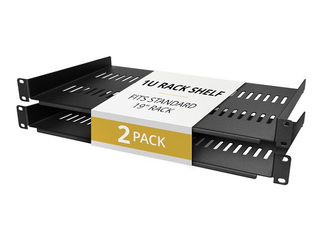 2-Pack 1U Server Vented Rack Shelf/Tray