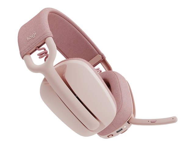 Logitech Zone Vibe 100 - Headset - full size - Bluetooth - wireless - rose