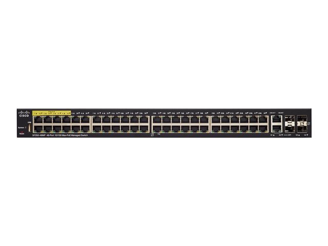 Cisco Small Business SF350-48MP - Switch - L3 - Managed - 48 x 10/100 (PoE+) + 2 x 10/100/1000 + 2 x combo Gigabit SFP - rack-mountable - PoE+ (740 W)