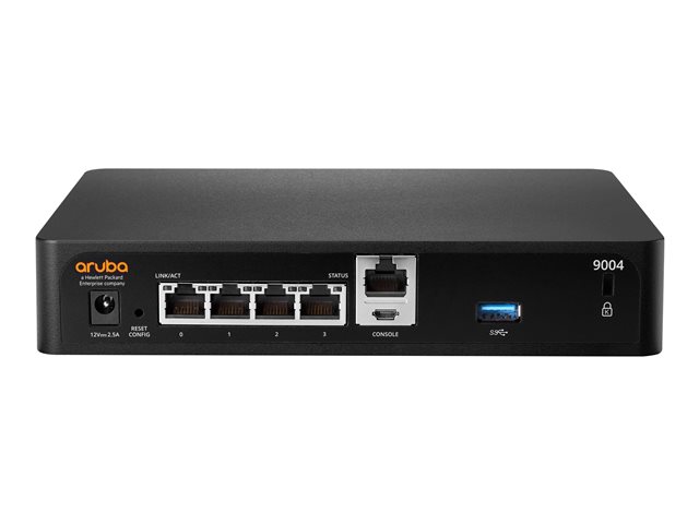 HPE Aruba 9004 (RW) - Gateway - 4 ports - 1GbE - ZigBee, NFC, Bluetooth - cloud-managed - remarketed - BTO