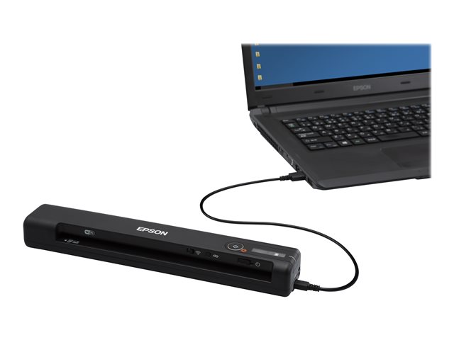 Epson WorkForce ES-60W - Sheetfed scanner - Contact Image Sensor (CIS) - A4 - 600 dpi x 600 dpi - up to 300 scans per day - USB 2.0, Wi-Fi(n)