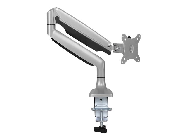 StarTech.com Desk Mount Monitor Arm, Heavy Duty Ergonomic VESA Monitor Arm, Single Display up to 9kg, Full Motion, Height Adjustable, Articulating, Aluminum, C-Clamp/Grommet, Silver - Small Footprint Design - Mounting kit - adjustable arm - for LCD display - heavy duty aluminium - silver - screen size: 12\"-34\" - desk-mountable - for P/N: ACCSMNT, MONPROTECT