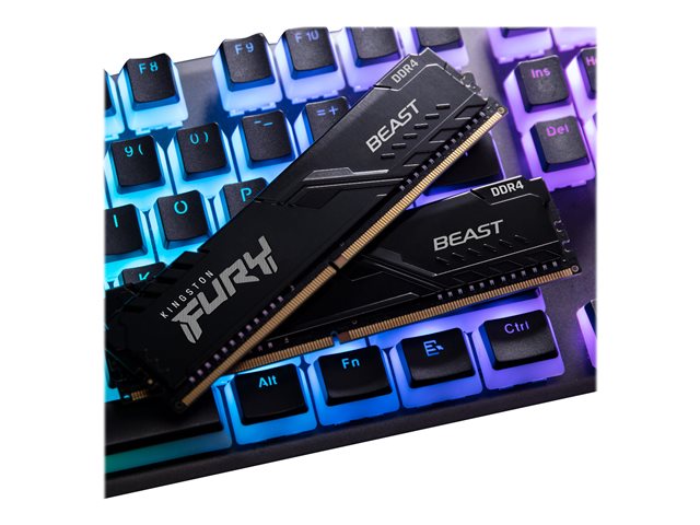 Kingston FURY Beast - DDR4 - kit - 64 GB: 2 x 32 GB - DIMM 288-pin - 2666 MHz / PC4-21300 - CL16 - 1.2 V - unbuffered - non-ECC - black