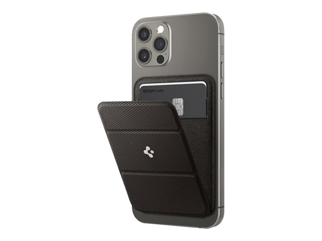 Spigen Apple iPhone 14 / iPhone 13 / iPhone 12 Magnetic Magsafe Card Wallet Smart Fold MagFit Gunmetal