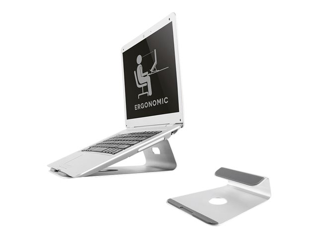 Neomounts NSLS025 - Stand - for notebook - brushed aluminium - silver - screen size: 10\"-17\" - desktop