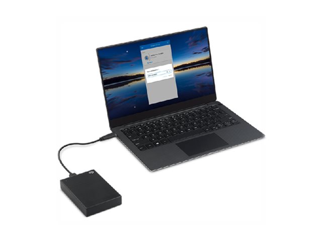 Seagate One Touch STKY1000400 - Hard drive - 1 TB - external (portable) - USB 3.0 - black - with Seagate Rescue Data Recovery