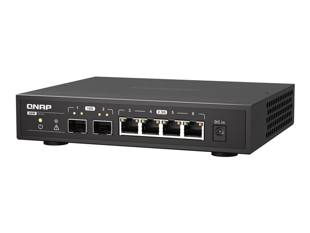 QNAP QSW-2104-2S - Switch - unmanaged - 2 x 10 Gigabit SFP+ + 4 x 2.5GBase-T - desktop