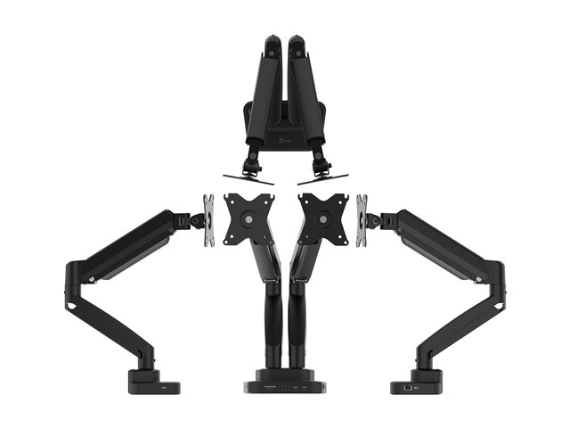 ERGONOMIC DUAL-MONITOR MOUNT MOUNT WITH