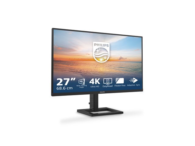 Philips 27E1N1900AE - 1000 Series - LED monitor - 27\" - 3840 x 2160 4K UHD (2160p) @ 60 Hz - IPS - 350 cd/m² - 1000:1 - HDR10 - 4 ms - 2xHDMI, USB-C - speakers - black
