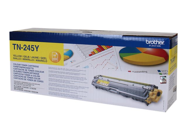 Brother TN245Y - Yellow - original - toner cartridge - for Brother DCP-9015, DCP-9020, HL-3140, HL-3150, HL-3170, MFC-9140, MFC-9330, MFC-9340