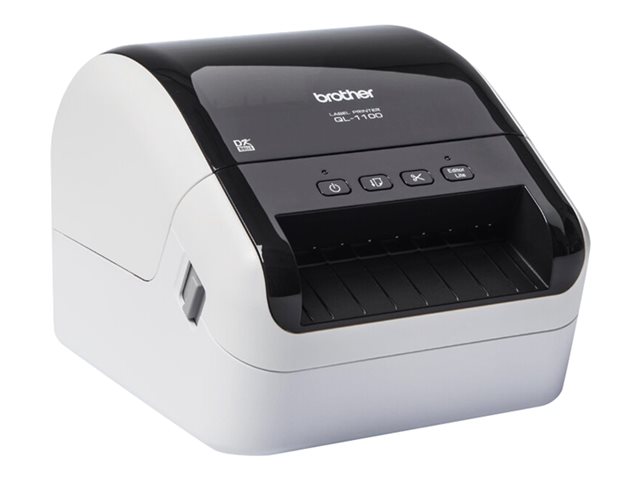 Label printer - direct thermal - Roll (10.36 cm) - 300 x 300 dpi - up to 110 mm/sec - USB 2.0 - cutter - white, glossy black