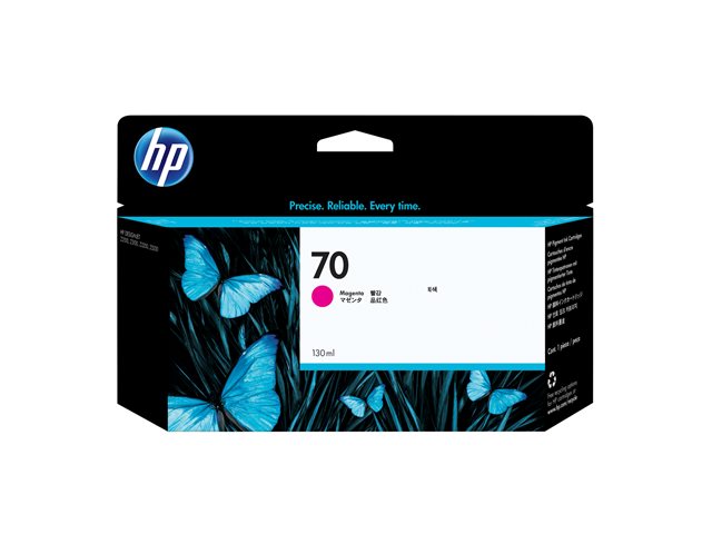 HP 70 - 130 ml - magenta - original - DesignJet - ink cartridge - for DesignJet HD Pro MFP, T120, Z2100, Z3100, Z3100ps, Z3200, Z3200ps, Z5200, Z5400