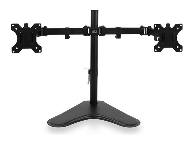 ACT - Stand - voor 2 LCD- / plasma-panelen - plastic, aluminium, staal - zwart - schermgrootte: 13\"-32\" - desktop