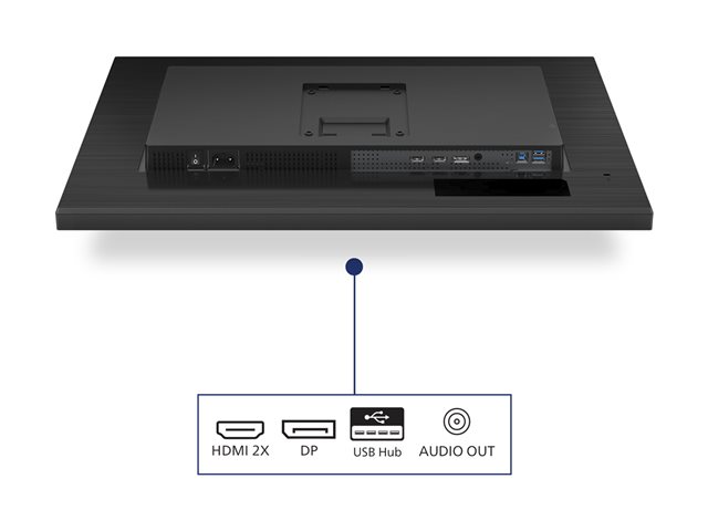 27B1N3800 27\" IPS UHD 4K, 4 ms, 3840x2160@60Hz, Wid 16/9, DP-2xHDMI, 4xUSB 3.2, Brightness 350 cd/m², S Contrastratio 50M:1, Viewing angle 178°/178°, Low blue light, Speakers, Height adjustment, Pivot,  Black