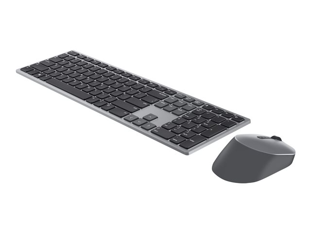 Dell Premier Multi-Device KM7321W - Keyboard and mouse set - wireless - 2.4 GHz, Bluetooth 5.0 - AZERTY - Belgium - titan grey - for Latitude 5520