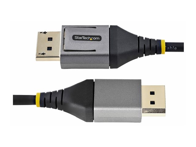 StarTech.com 1ft/30cm DisplayPort 1.4 Cable, 8K 60Hz HDR10 - DisplayPort cable - DisplayPort (M) latched to DisplayPort (M) latched - DisplayPort 1.4 - 30 cm - 8K60Hz (7680 x 4320) support, 4K120Hz (3840 x 2160) support, HDR10 support, halogen-free, molded, passive - black, grey
