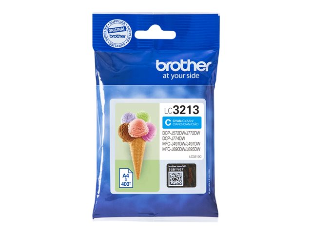 Brother LC3213C - High Yield - cyan - original - ink cartridge - for Brother DCP-J772DW, DCP-J774DW, MFC-J890DN, MFC-J890DW, MFC-J890DWN, MFC-J895DW