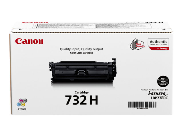Canon 732 BK H - High capacity - black - original - toner cartridge - for i-SENSYS LBP7780Cx