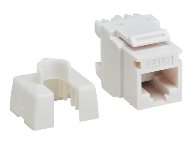 Cat6a 110-Style Punchdown RJ45 KeystoneJack White TAA