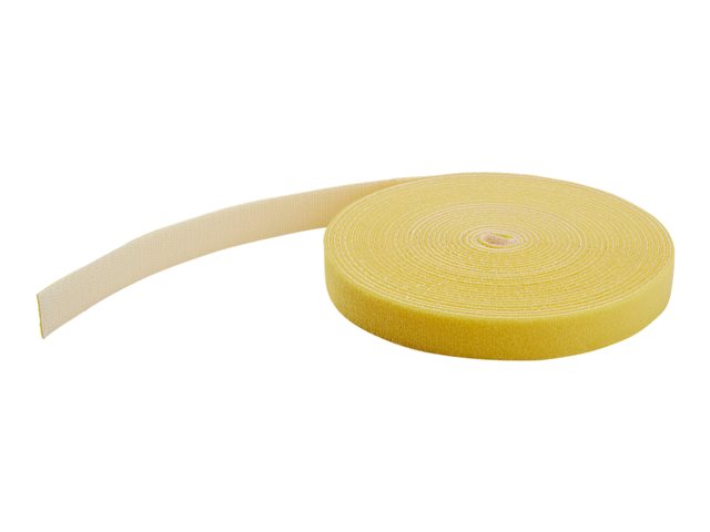 StarTech.com 100ft Hook and Loop Roll, Cut-to-Size Reusable Cable Ties, Bulk Industrial Wire Fastener Tape /Adjustable Fabric Wraps Yellowith Resuable Self Gripping Cable Management Straps - Adjustable Loop Ties (HKLP100YW) - Hook & loop fastener - 30.48 cm - yellow - for P/N: HKLP100, HKLP100BL, HKLP100GN, HKLP100RD