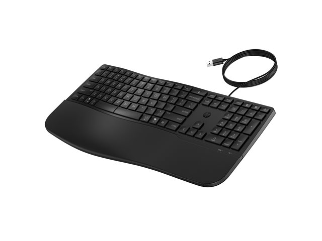 HP 485 Comfort - Keyboard - multi device, 23 programmable keys, 3-zone layout - full size - USB - QWERTZ - Swiss - black