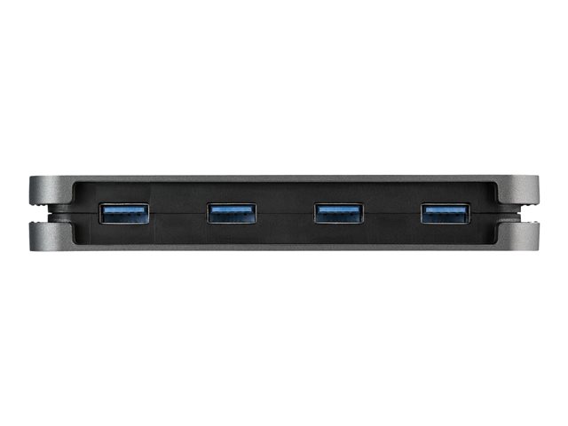 StarTech.com 4 Port USB C Hub - 4x USB-A - 5Gbps USB 3.0 Type-C Hub (USB 3.2/3.1 Gen 1) - Bus Powered - 11\" Long Cable w/ Cable Management (HB30CM4AB) - Hub - 4 x USB 3.2 Gen 1 - desktop