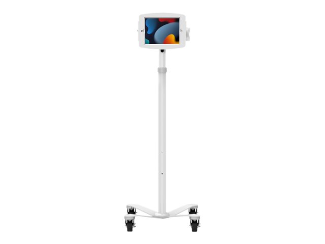 Compulocks iPad Mini 8.3\" Space Enclosure Medical Rolling Cart Extended - Cart - for tablet - lockable - medical - white - screen size: 8.3\" - mounting interface: VESA - for Apple iPad mini (6th generation)