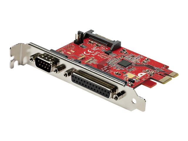 StarTech.com PCIe Card with Serial and Parallel Port, PCI Express Combo Adapter Card with 1x DB25 Parallel Port & 1x RS232 DB9 Serial Port, Expansion/Controller Card, PCIe Printer Card - Full/Standard Profile (PEX1S1P950) - Parallel/serial adapter -