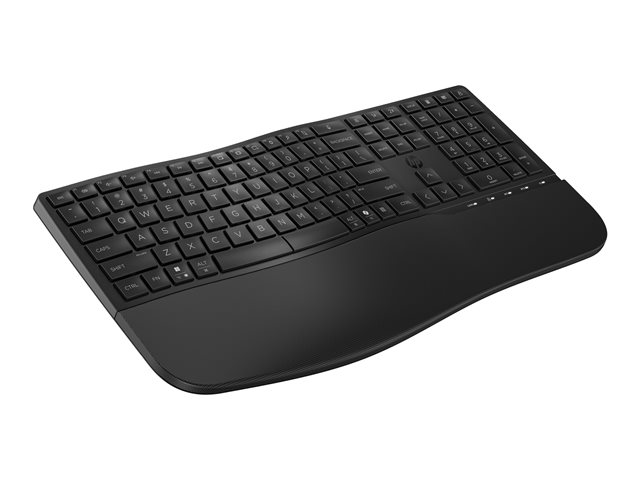 HP 680 - Keyboard - dual mode, 3-zone layout, multi-device, 23 programmable keys, OS Auto-Detection, low profile key travel - full size - wireless - 2.4 GHz, Bluetooth - AZERTY - Belgium - black