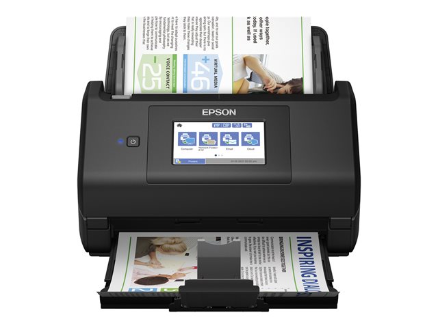 Epson WorkForce ES-580W - Document scanner - Contact Image Sensor (CIS) - Duplex - 215.9 x 6096 mm - 600 dpi x 600 dpi - up to 35 ppm (mono) / up to 35 ppm (colour) - ADF (100 sheets) - up to 4000 scans per day - USB 3.0, Wi-Fi(ac)