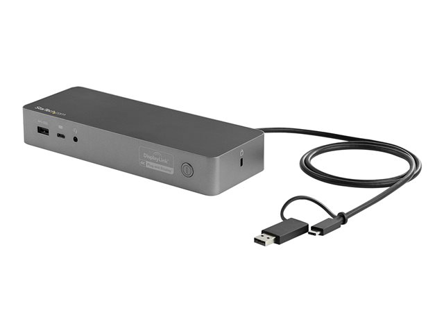 StarTech.com USB-C & USB-A Dock, Hybrid Universal Laptop Docking Station with 100W Power Delivery, Dual Monitor 4K 60Hz HDMI & DisplayPort, 4x USB 3.1 Gen 1 Hub, Gigabit Ethernet (GbE) - Hybrid USB Type-C Dock (DK30C2DPEPUE) - Docking station - USB-C - 2 x HDMI, 2 x DP - 1GbE - 170 Watt