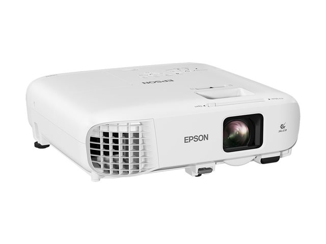 Epson EB-X49 - 3LCD projector - portable - 3600 lumens (white) - 3600 lumens (colour) - XGA (1024 x 768) - 4:3 - LAN - white
