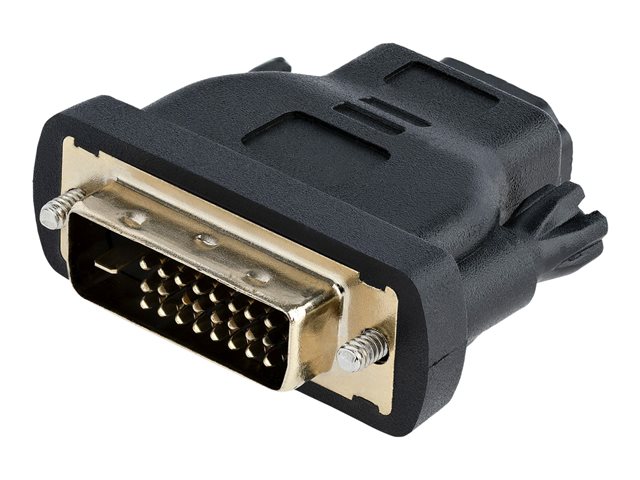 StarTech.com HDMI to DVI-D Video Cable Adapter - F/M - HD to DVI - HDMI to DVI-D Converter Adapter (HDMIDVIFM) - Adapter - dual link - HDMI female to DVI-D male - black - for P/N: HDMM1MP, HDMM2MP, HDMM3MP, RKCOND17HD, SV231DHU34K6, SV231HU34K6, SV43