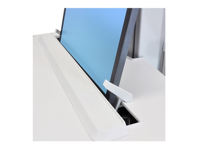 Ergotron StyleView - Cart - open architecture - for notebook / PC equipment - medical - plastic, aluminium, zinc-plated steel - grey, white, polished aluminium - screen size: 17.3\" wide