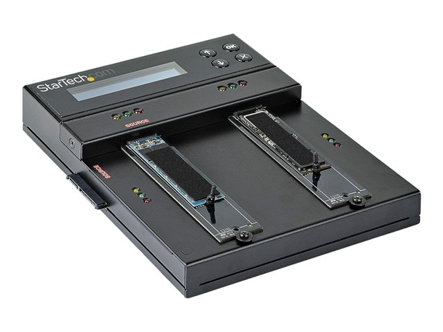 StarTech.com Standalone M.2 SATA & M.2 NVMe Duplicator and Eraser, HDD/SSD Cloner & Wiper for M.2 PCIe AHCI/NVMe, M.2 SATA, 2.5/3.5\" SATA Drives, External Hard Drive Eraser/Duplicator, TAA - Drive Sanitizer/Copier - Solid state / hard drive duplicator/eraser - 4 bays (SATA-600 / PCI Express (NVMe)) - TAA Compliant