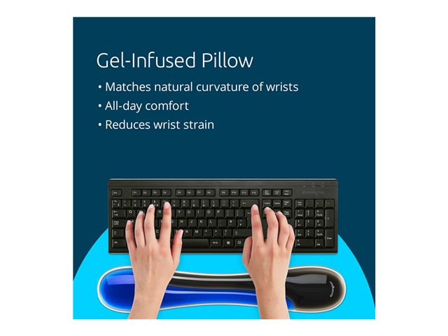 Slim Duo Gel Keyboard Wrist Rest - Blue