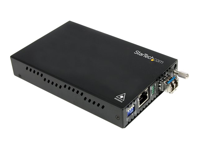 StarTech.com Multimode (MM) LC Fiber Media Converter for 1Gbe Network - 550m Range - Gigabit Ethernet - 850nm - with SFP Transceiver (ET91000LC2) - Fibre media converter - 1GbE - 1000Base-LX, 1000Base-SX, 1000Base-T - RJ-45 / LC multi-mode - up to 550 m - 850 nm - for P/N: ETCHS2U, SVA12M2NEUA, SVA12M5NA