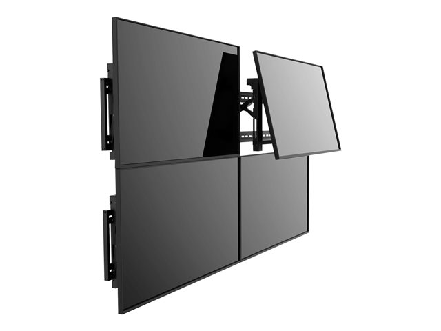StarTech.com Video Wall Mount - For 45\" to 70\" Displays - Pop-Out - Micro-Adjustment - Steel - VESA Wall Mount - TV Video Wall System (VIDWALLMNT) - Bracket - for video wall - aluminium, steel - black - screen size: 45\"-70\" - wall-mountable - for P/N