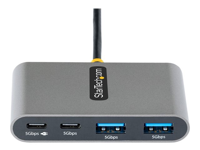 StarTech.com 4-Port USB-C Hub with 100W Power Delivery Pass-Through Charging, 2x USB-A + 2x USB-C, 5Gbps, USBC Hub w/ 1ft (30cm) Long Cable, Portable Laptop USB Type-C to USB-A/C Hub - USB 3.0 Expansion Hub (5G2A2CPDB-USB-C-HUB) - Hub - 2 x USB 3.2 G