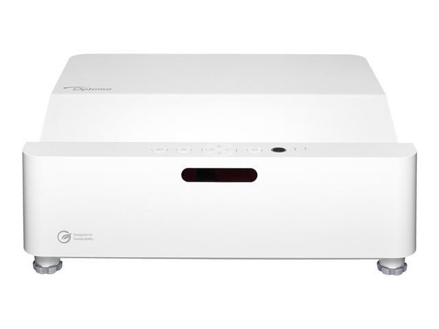 Optoma ZW410UST - DLP projector - laser - 3D - 4000 lumens - WXGA (1280 x 800) - 16:10 - 720p - ultra short-throw lens - white